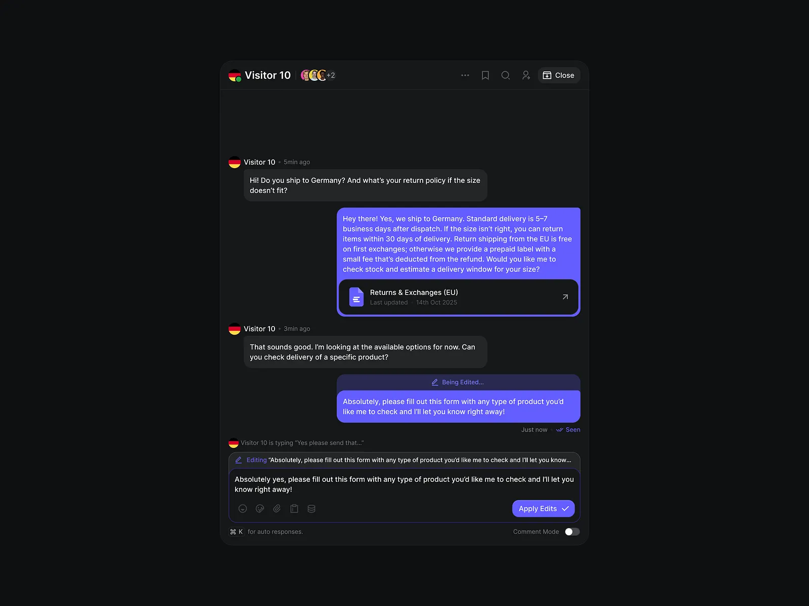 Chat Support UI